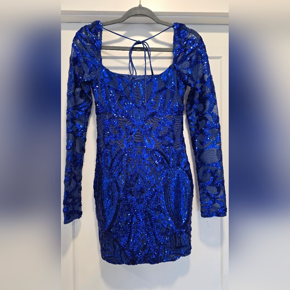 Lucy in the Sky Royal Blue Sequin Mini Dress